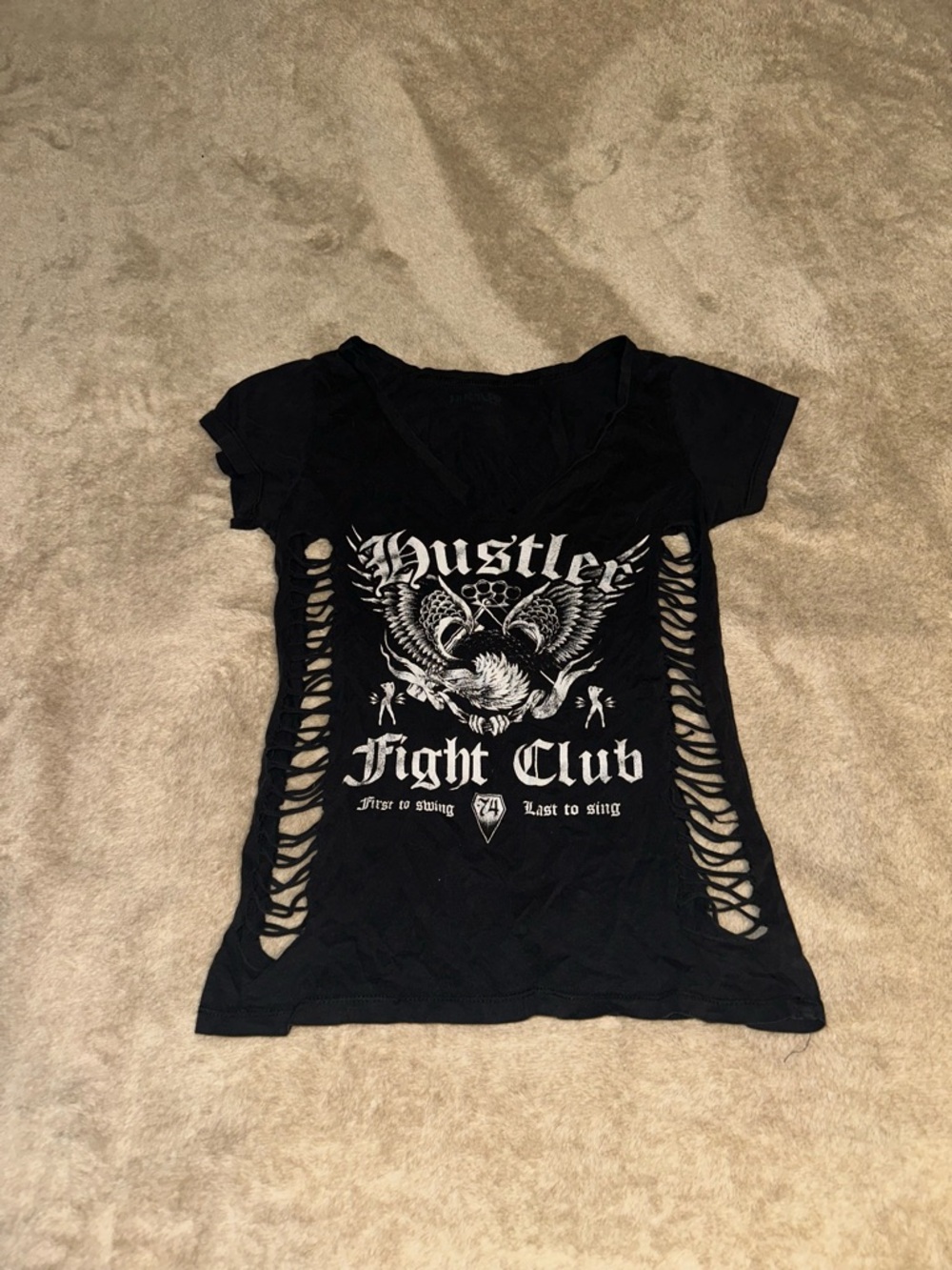 Hustler Black Crewneck Tee with Subtle Logo